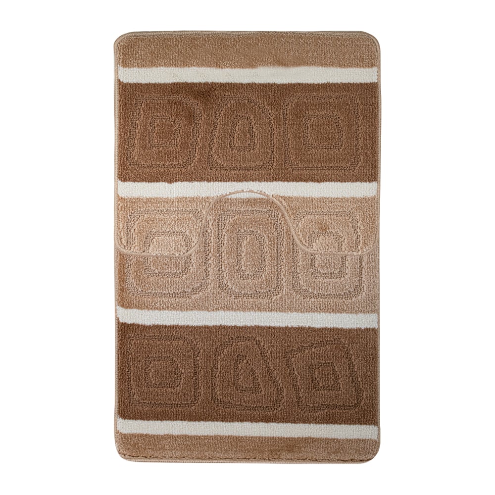 Изображение товара Коврик в ванную набор двойной SILVER 2 шт коричневый 60х100 и 50х60 см полиэстер