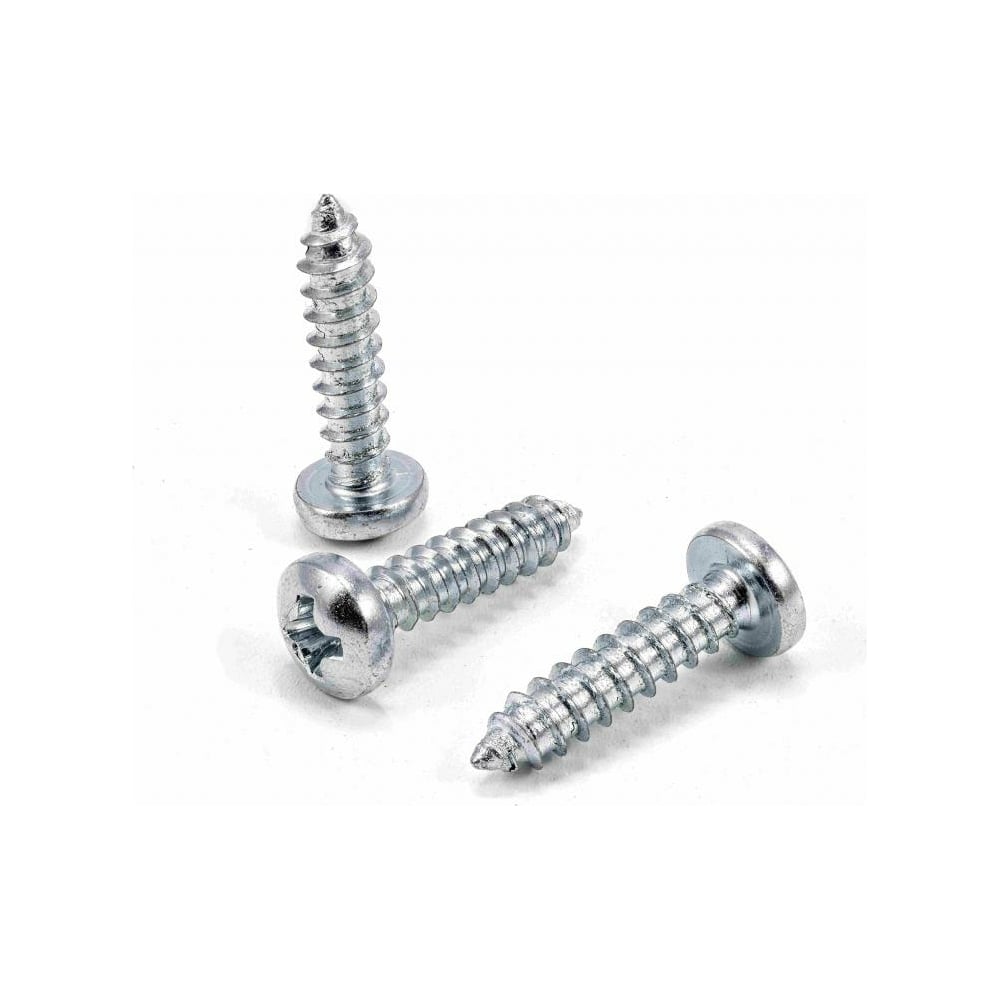 Изображение товара Саморез Квадра DIN 7981 3.5x16 цинк, уп. 20 шт., полусфера, шлиц PH2, острый 813516020812