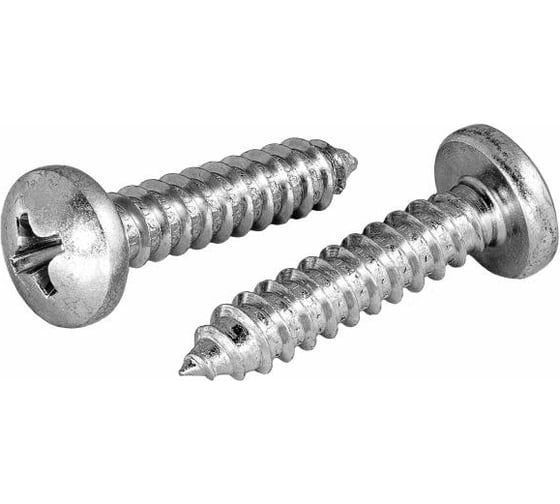 Изображение товара Саморез Квадра DIN 7981 5.5x22 цинк, кор. 250 шт., полусфера, шлиц PH3, острый 815522003250