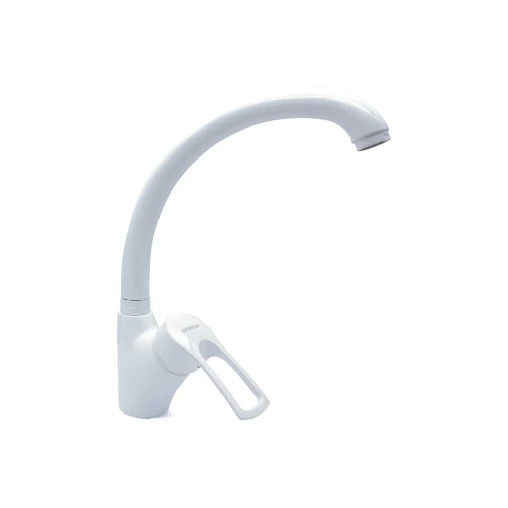 Изображение товара Смеситель для кухни DORON DС 2420W-N, шаровый, белый, высокий