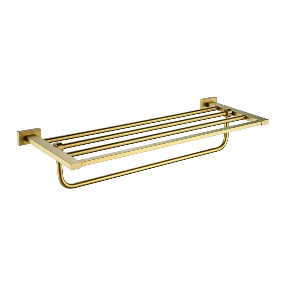 Изображение товара Двойной настенный полотенцедержатель ViEir из нержавеющей стали золото V5019-S