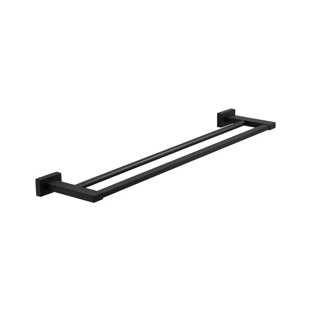 Изображение товара Полотенцедержатель двойной настенный ViEir V5018-C черный из нержавеющей стали