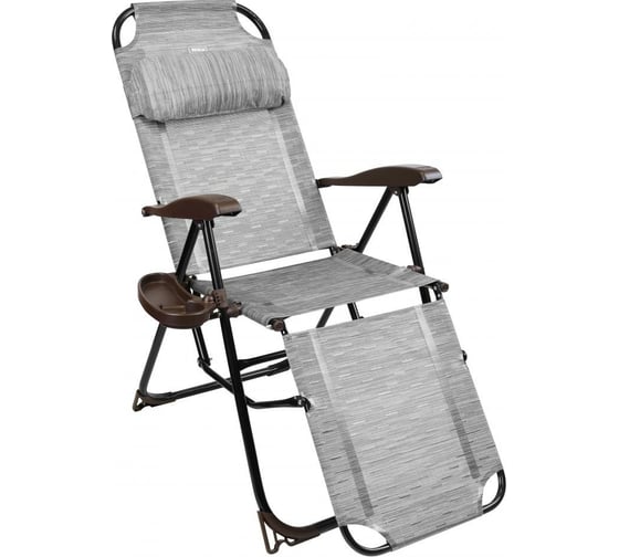 Изображение товара Складное кресло-шезлонг Nika с подножкой, бамбук КШ3/4