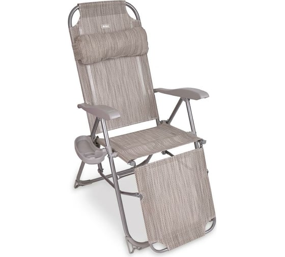 Изображение товара Складное кресло-шезлонг Nika с подножкой, муссон КШ3/2