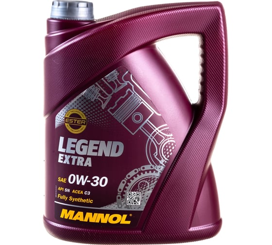 Изображение товара Синтетическое моторное масло MANNOL LEGEND EXTRA 0W30, 5л 79195