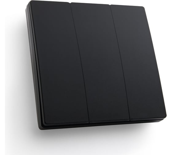 Изображение товара Трехклавишный беспроводной выключатель FERON TM83, 230V, 500W, черный 41724