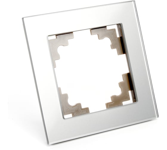 Изображение товара 1-местная рамка STEKKER серия Катрин, стеклянная, GFR00-7001-03, серебро 39531