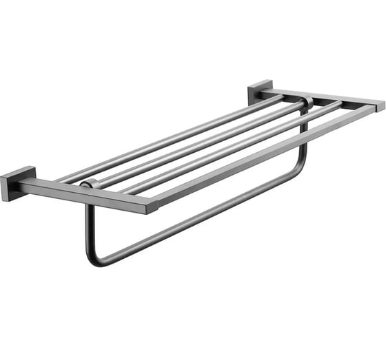 Изображение товара Полотенцедержатель двойной настенный ViEir нержавеющая сталь, графит, для ванной комнаты, V5019-G