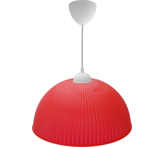 Изображение товара Светильник Apeyron декор, подвесной, Оулу, пластик, 1хЕ27 15Вт, 220В, красный, шнур белый/ 16-26