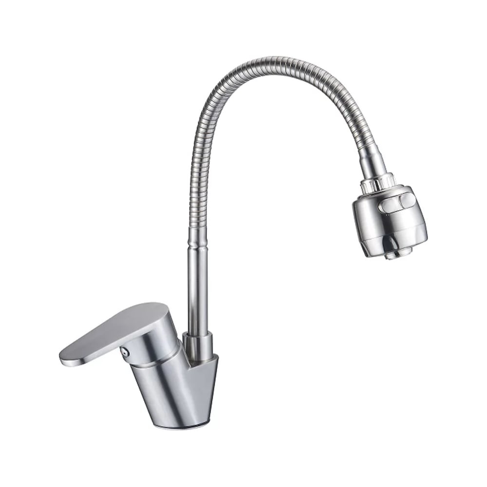 Изображение товара Современный однорычажный смеситель для кухни ViEiR с гибким изливом и хромовым покрытием