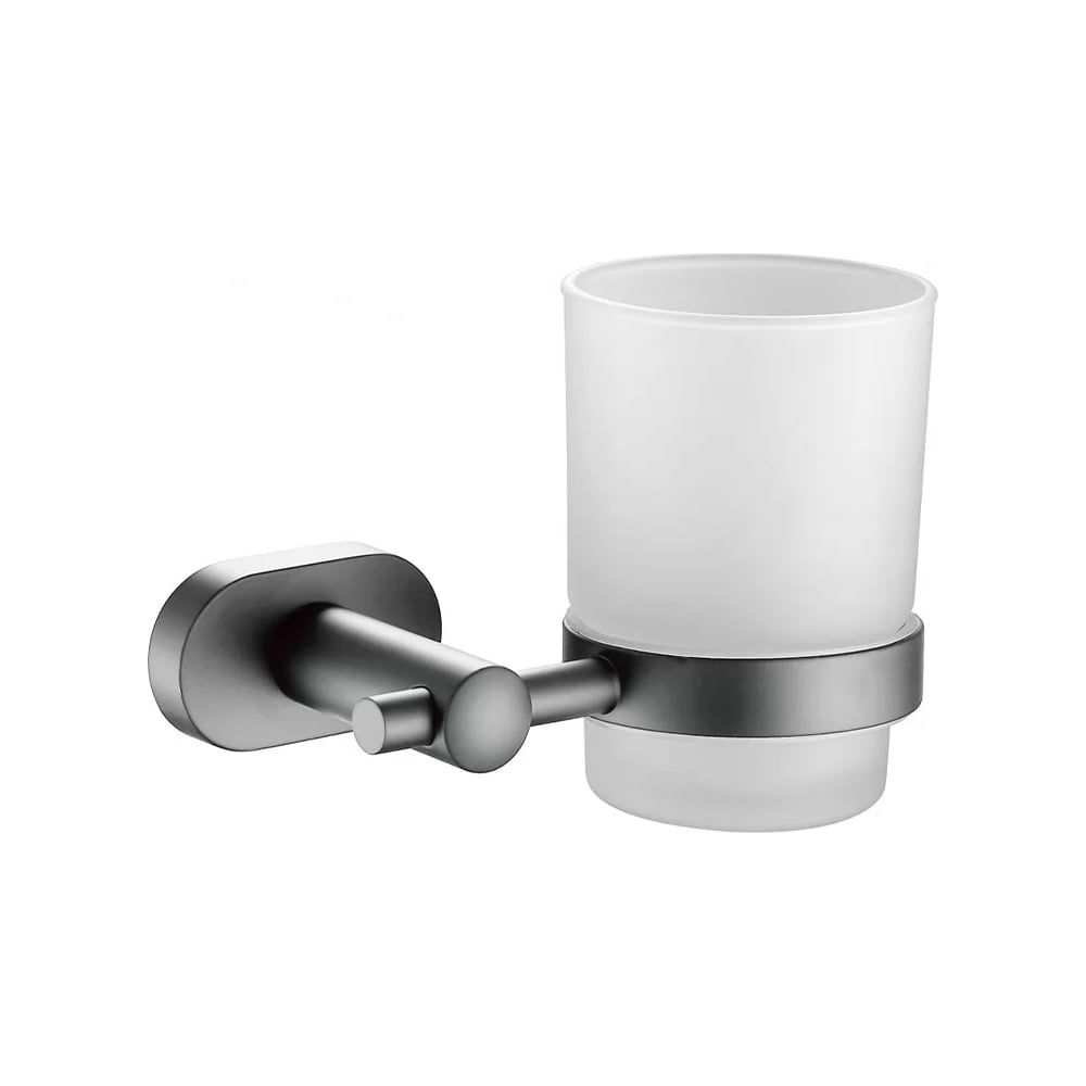 Изображение товара Настенный стакан для ванной VIEIR из стекла и нержавеющей стали