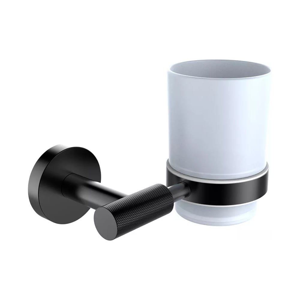 Изображение товара Стакан настенный VIEIR с черным держателем V5505-C