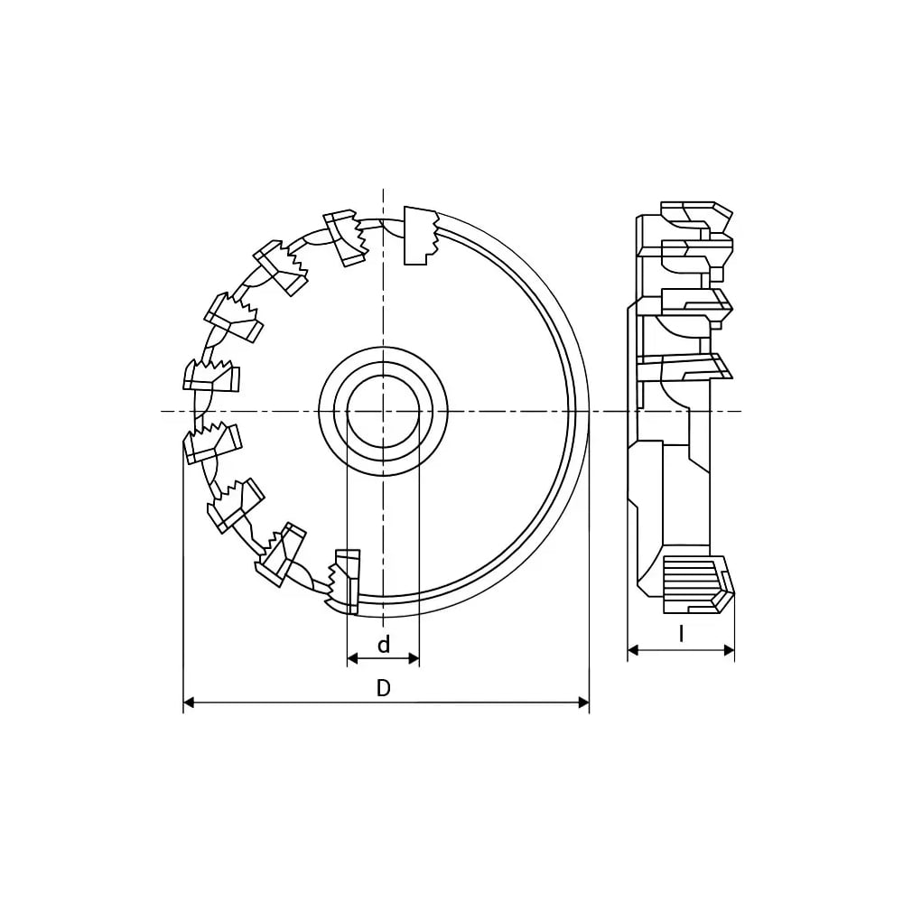 Изображение товара Фреза торцевая насадная ИНСТУЛС 250х75х60 Z-14 Т5К10