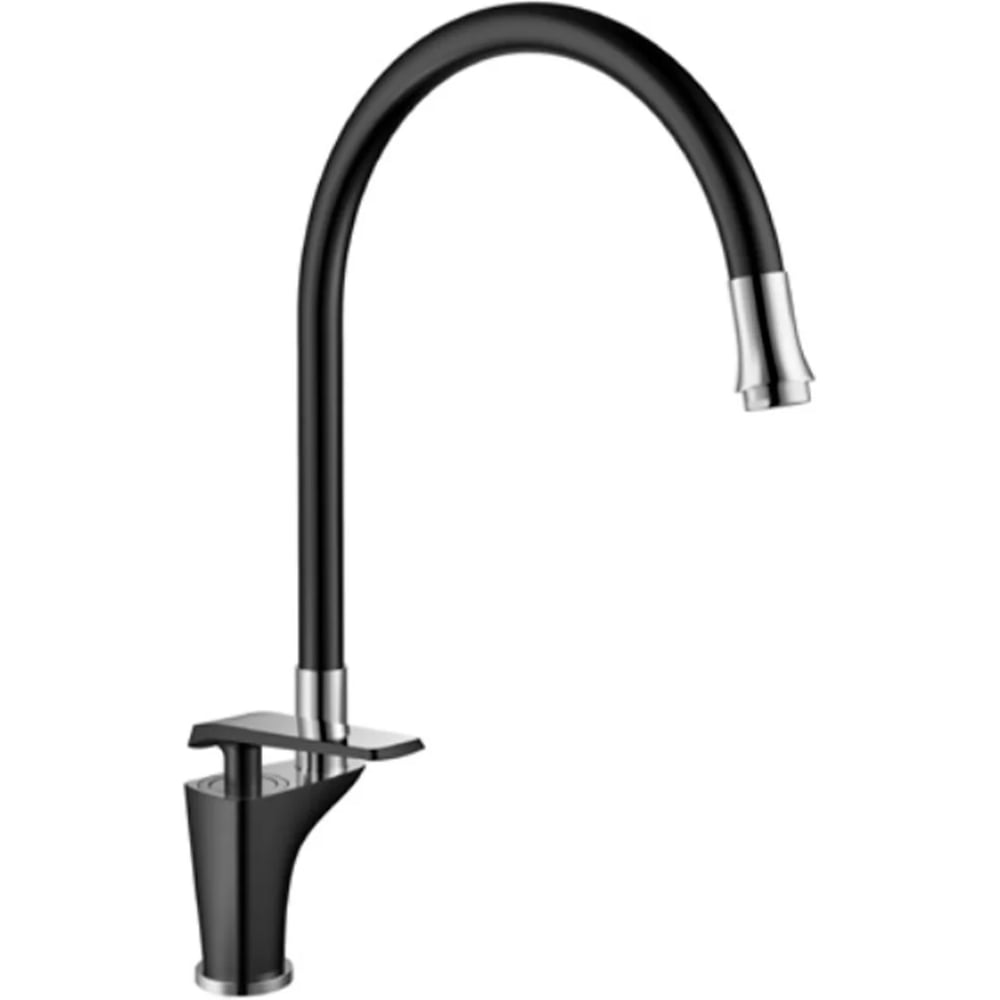 Изображение товара Смеситель для кухни однорычажный ViEiR V332521C с гибким изливом черный пластиковый корпус