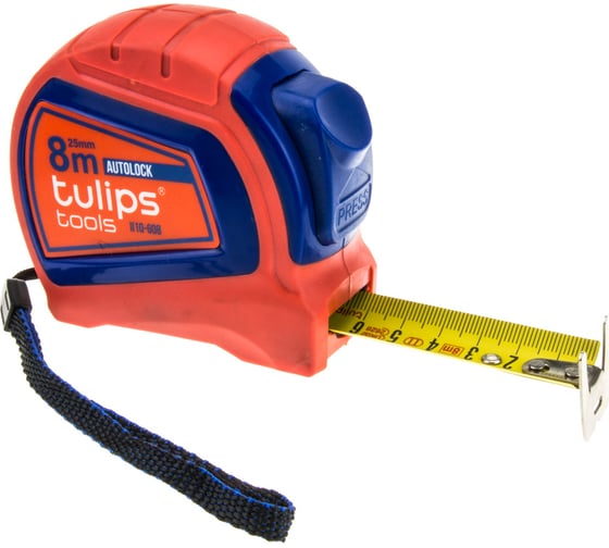Изображение товара Рулетка с автоблокировкой Tulips Tools 8 м/25 мм II10-608