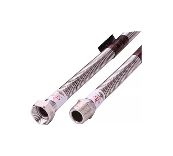 Изображение товара Газовая подводка сильфонная 3/4 50см гайка–штуцер из нержавеющей стали AISI 304 по ГОСТ Р 56871-2016 для подключения газовых приборов VIEIR MQBW50