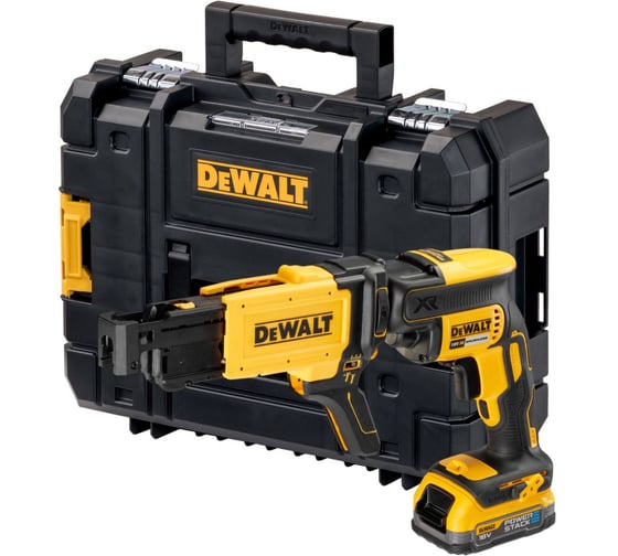 Изображение товара Аккумуляторный ленточный шуруповерт DEWALT DCF620E1K, 18 В, 30 Нм, 4400 об/мин, с АКБ 1.7 Ач, без ЗУ, в кейсе TSTAK () DCF620E1K-XJ
