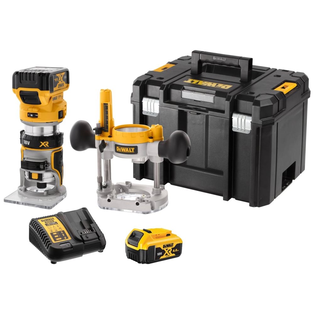 Изображение товара Аккумуляторный фрезер DEWALT DCW604P2 18 В 25500 об/мин комплект 2 АКБ и кейс