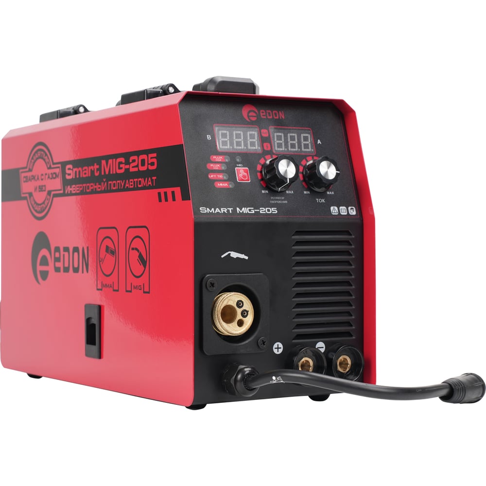 Изображение товара Сварочный аппарат Edon Smart MIG-205 19430 для MIG/MAG и MMA