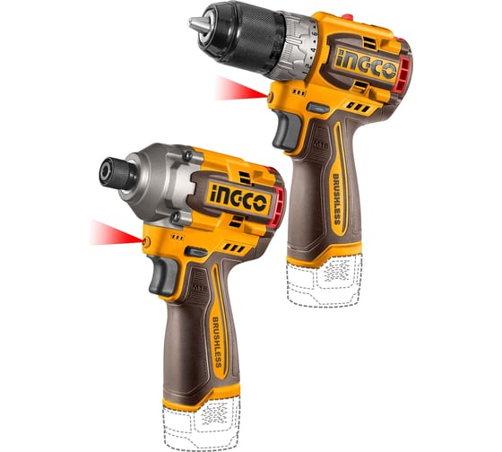 Изображение товара Набор INGCO 16В BL винтоверт 170Нм и шуруповерт 60Нм  INDUSTRIAL COSLI240968