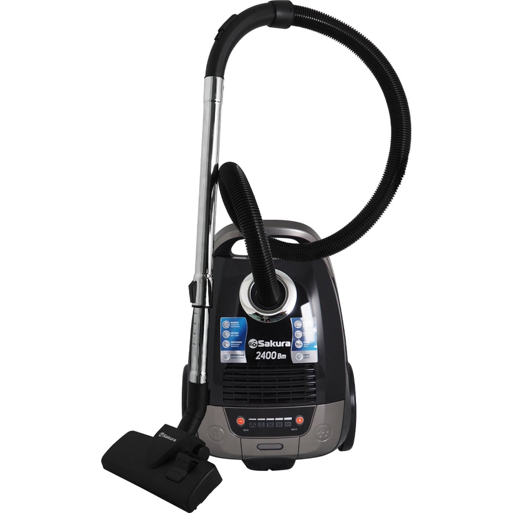 Изображение товара Пылесос Sakura SA-8326BK 2400Вт с мешком и HEPA-фильтром