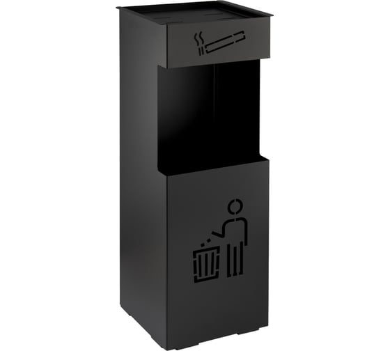 Изображение товара Урна с пепельницей Санакс 24 литра, металлическая, черная 2027