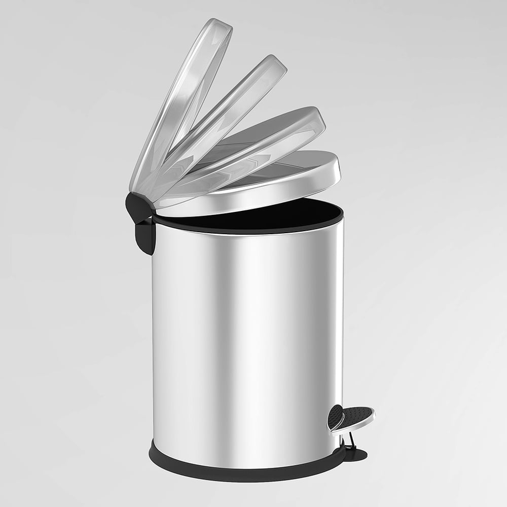 Изображение товара Ведро-урна для мусора Perilla 16 л с педалью и доводчиком нержавеющая сталь