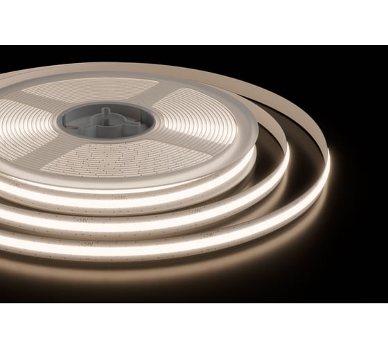 Изображение товара Светодиодная лента Apeyron 24В, 10 Вт/м, 700 лм/м, 4000К, COB, 528д/м, Free Cut, IP20, 5м, подложка 00-398