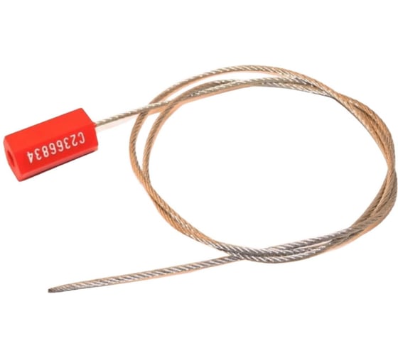 Изображение товара Тросовая пломба UVE ПРИЗМА D1,8 мм L500 мм красная (уп. 10шт.) TP-PRIZMA-1,8-500-10