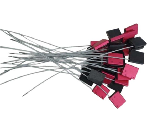 Изображение товара Тросовая пломба UVE ПРИЗМА У D2,4 мм L500 мм красная (уп. 10шт.) TP-PRIZMA U-2,4-500-10