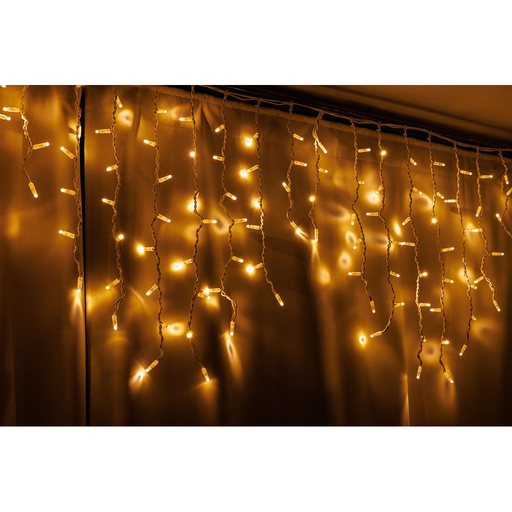 Изображение товара Уличная гирлянда MAKSILED Бахрома 6м 400 диодов теплый белый IP67 морозостойкая
