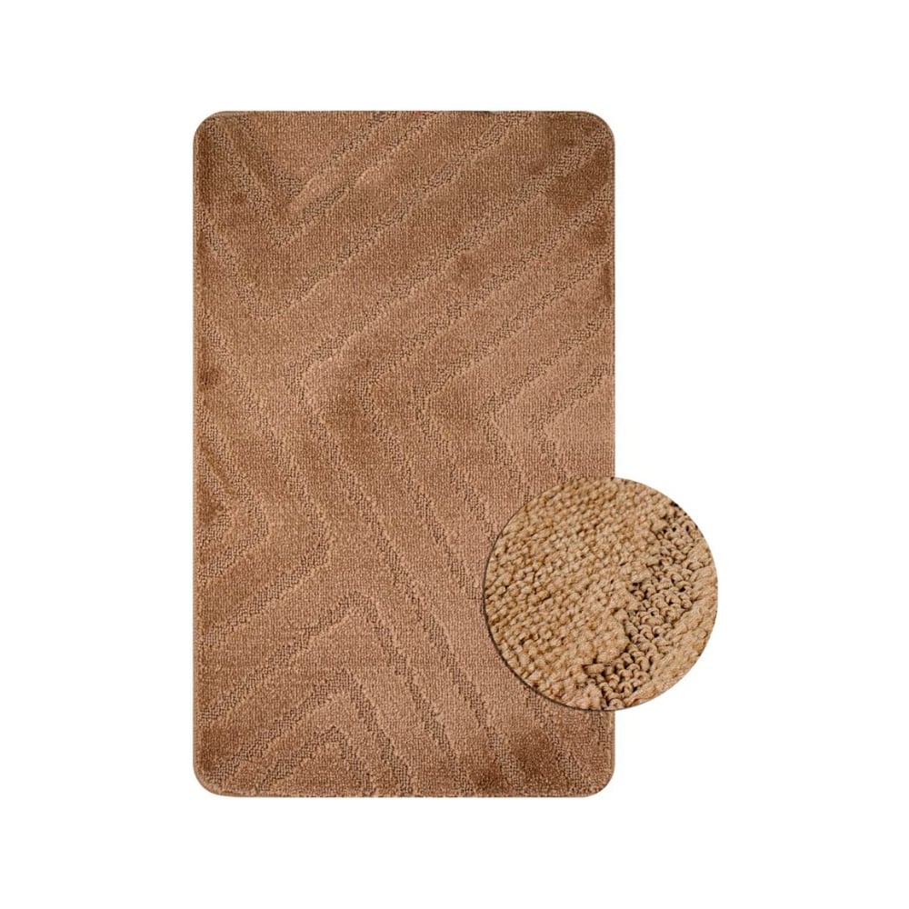 Изображение товара Коврик в ванную САНАКС CLASSIC UNI ПОЛОСКИ коричневый 55х90 см