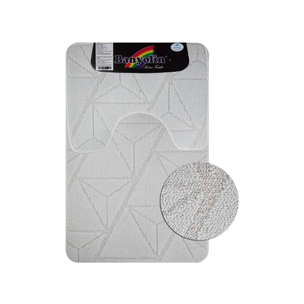 Изображение товара Коврик в ванную САНАКС CROSS-LOOP двойной бежевый 500х800 мм полиэстер лоток