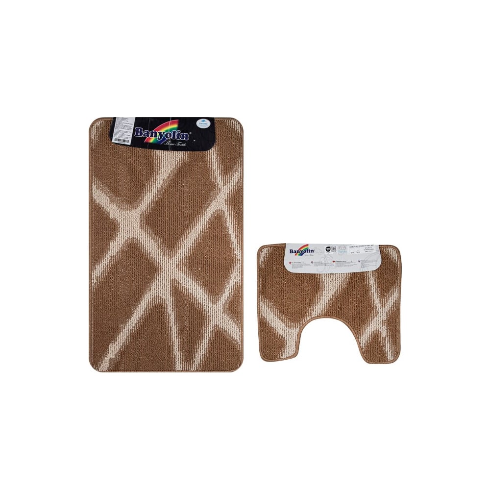 Изображение товара Коврик в ванную САНАКС CROSS-LOOP коричневый 2 шт