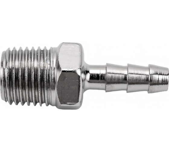 Изображение товара Штуцер елочка 6 мм - наружная резьба 1/4" Pegas pneumatic 4001