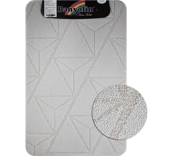 Изображение товара Коврик в ванную САНАКС CROSS-LOOP,одинарный,БЕЖЕВЫЙ,однотонный, 500х800 мм, полиэстер 00846