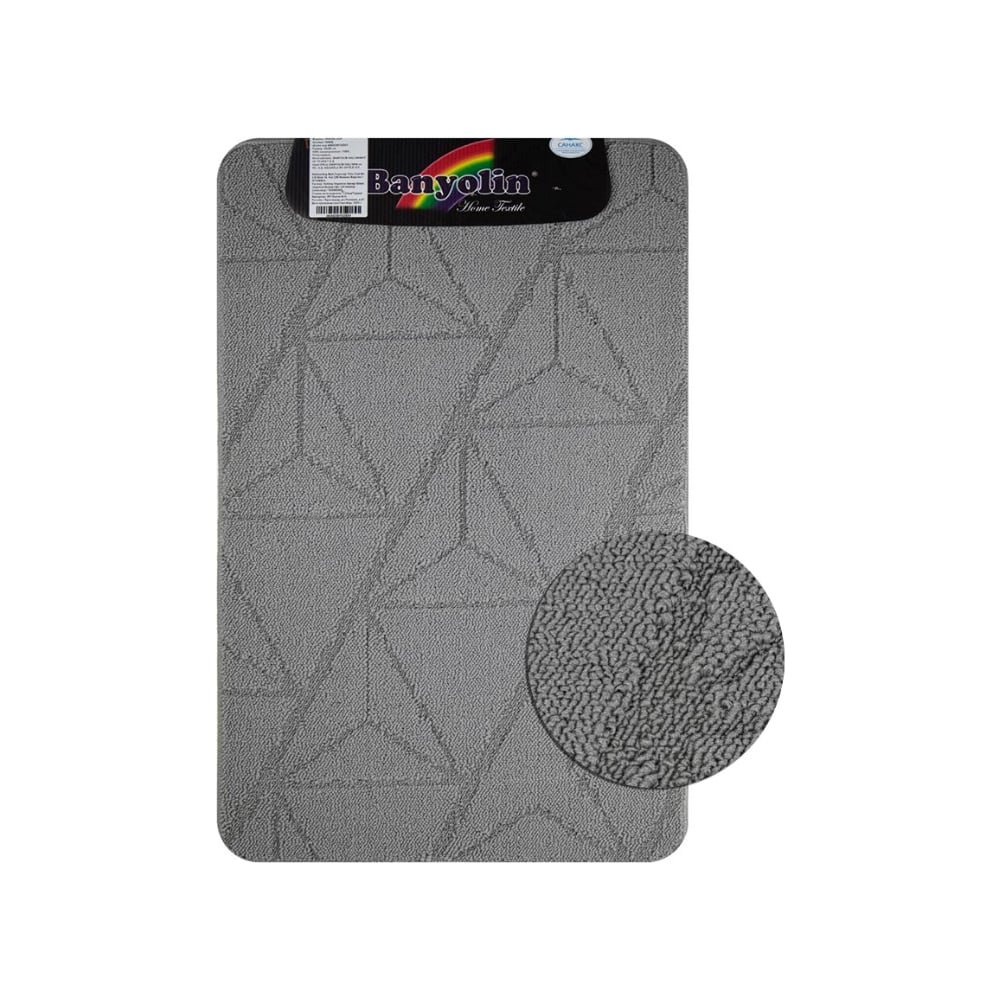 Изображение товара Коврик в ванную САНАКС CROSS-LOOP серый 500х800 мм полиэстер латекс