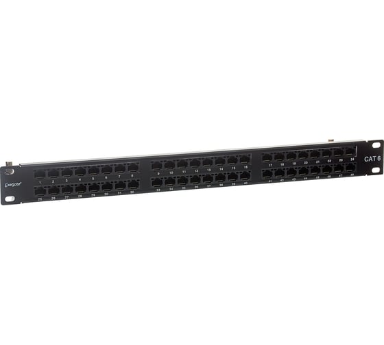 Изображение товара Патч-панель ExeGate EPPHD-19-48-8P8C-C6-110D 19 UTP 48 port cat 6 dual IDC 1U RoHS Black 281082