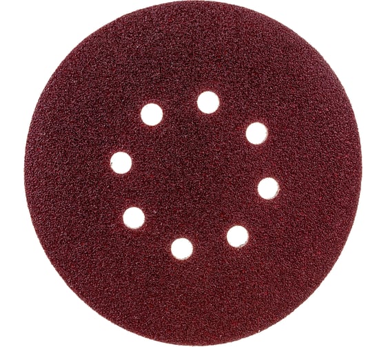 Изображение товара Круг шлифовальный на липучке (5 шт; 150 мм; 8 отверстий; Р60) PATRIOT 820010111