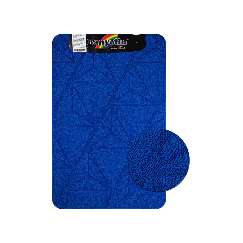 Изображение товара Коврик в ванную САНАКС CROSS-LOOP, синий, 500x800 мм, антискользящий