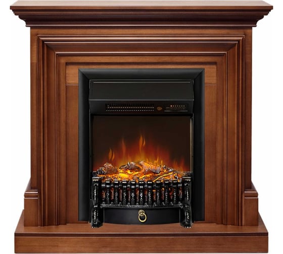 Изображение товара Каминокомплект Royal Flame Bradford под классику (орех) портал и Fobos FXM Black RC электрокамин 64949057