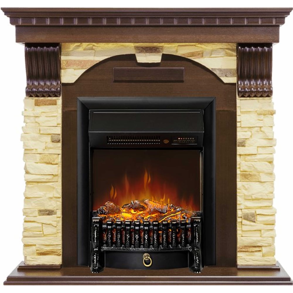 Изображение товара Комплект электрокаминов Royal Flame Dublin и Fobos FXM Black RC стиль скандинавский