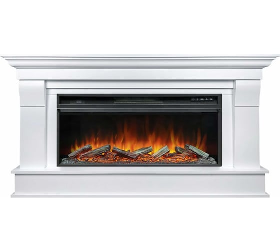 Изображение товара Каминокомплект Royal Flame MONACO под Vision 42 (бьянко белый) разборный портал и Vision 42 LOG LED 64957876