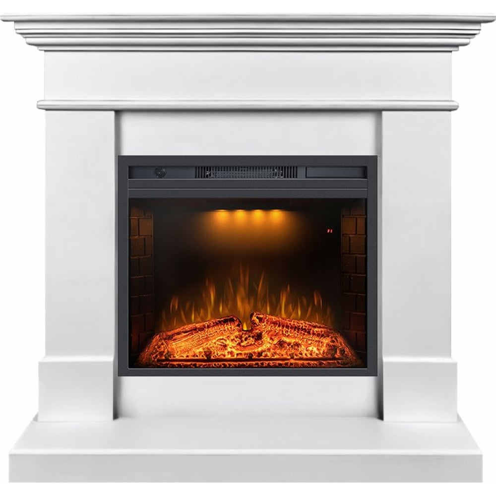 Каминокомплект Royal Flame California CRM V23 белый разборный портал и Emerald 23RF камин электрический 64962358