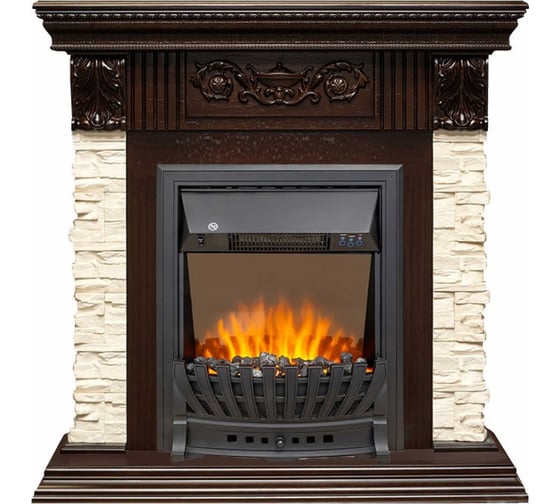 Изображение товара Каминокомплект Royal Flame Luxemburg STD (темн. дуб) портал и Aspen Black электрокамин 64948717