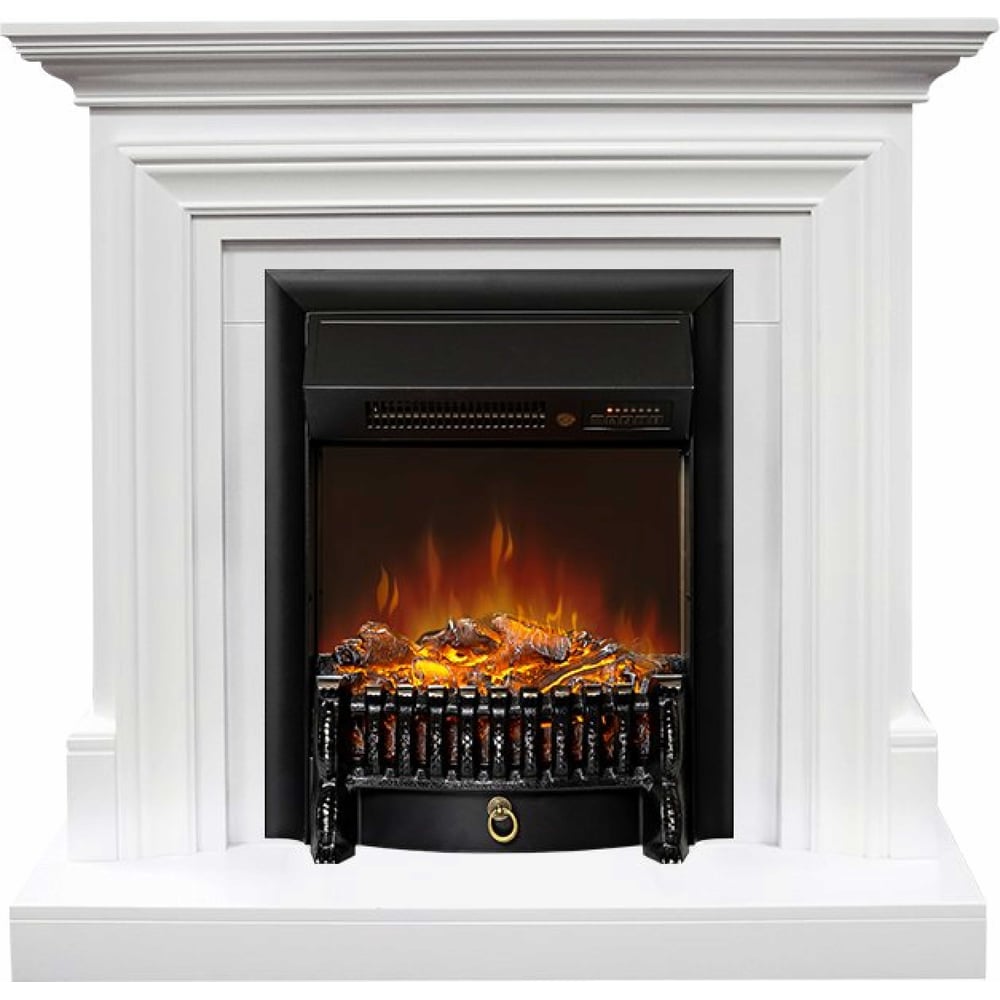 Изображение товара Электрокамин комплект Royal Flame Bradford и Fobos FXM Black RC с эффектом живого огня для классиче