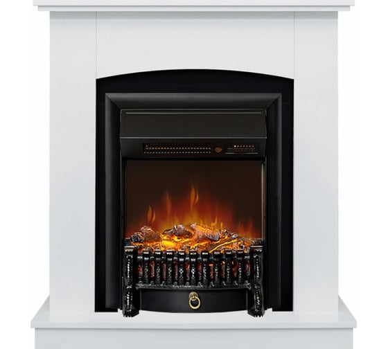 Изображение товара Каминокомплект Royal Flame Barcelona под классику (белый/черный) портал и Fobos FXM Black RC электрокамин 64950028