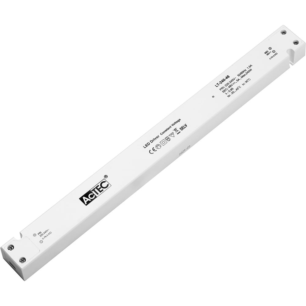 Изображение товара Блок питания AcTEC 48В 240Вт IP20 для светодиодных лент и модулей