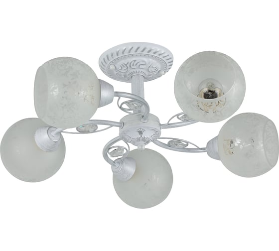 Изображение товара Люстра Schaffner Emilio 4710-5, цвет белый/серебро, 200 Вт Emilio 4710-5 WH+SL