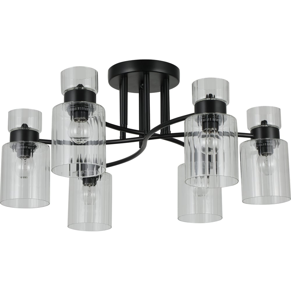 Изображение товара Люстра Schaffner Favorito 4565-6 черная 6 ламп накаливания 240 Вт стиль современный